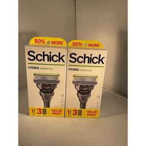 Schick Hydro Shaving Sensitive 5-Blade Razor with 1 Handle and 3 Cartridge Lot 2
